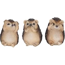 Three Wise Hedgehogs