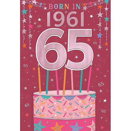 Year you are born birthday card