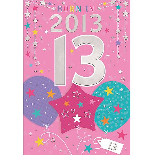 Year you are born birthday card